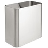 image:imagemDesign Small Metal 24 Gallon9 Liter Trash Can Wastebasket Garbage Bin for Bathroom Slim Rubbish Waste Bin Trashcans  Mirri Collection  Gray 23578MDBSTBrushed