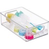 image:imagemDesign Small Plastic Nursery Storage Container Bins with Handles for Organization in Cabinet Closet or Cubby Shelves  Organizer for Baby Food Bibs Formula  Ligne Collection  2 Pack  Clear10 x 6 x 3 Pack of 1
