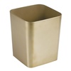 image:imagemDesign Square ShatterResistant Plastic Small Trash Can Wastebasket Garbage Container Bin for Bathrooms Powder Rooms Kitchens Home Offices  Soft Brass FinishSoft Brass