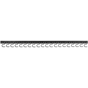 image:imagemDesign Adjustable Metal Steel Wall Mounted Storage Rack 20 Hook 64 Long Black