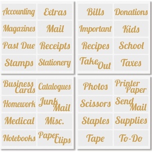image:imagemDesign Home Organization Labels  Preprinted Label Stickers for Office Storage and Cleaning  Household Organizing for Jars Canisters Containers Bins and Boxes  32 Count  ClearMetallic Gold