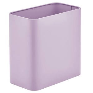 image:imagemDesign Small Metal 24 Gallon9 Liter Trash Can Wastebasket Garbage Bin for Bathroom Slim Rubbish Waste Bin Trashcans  Mirri Collection  Gray 23578MDBSTLight Purple
