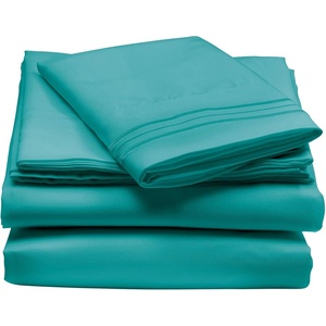 image:imagemDesign Twin Size Superfine Brushed Microfiber Sheet Set  3 Pieces  Extra Soft Bed Sheets and Pillowcase  Easy Fit Deep Pockets  Wrinkle Resistant Comfortable amp Breathable  Teal Blue