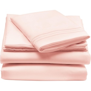 image:imagemDesign Twin Size Superfine Brushed Microfiber Sheet Set  3 Pieces  Extra Soft Bed Sheets and Pillowcase  Easy Fit Deep Pockets  Wrinkle Resistant Comfortable amp Breathable  Light Pink