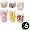 image:imagemDesign Airtight Food Storage Container Combo Pack with Lid for Kitchen Pantry or Cabinet  Cereal Snacks Pasta Candy Rice Beans Baking  BPA Free Set of 6  Clear