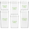image:imagemDesign Airtight Food Storage Container Combo Pack with Lid for Kitchen Pantry or Cabinet  Cereal Snacks Pasta Candy Rice Beans Baking  BPA Free Set of 6  Clear