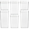 image:imagemDesign Airtight Food Storage Container Combo Pack with Lid for Kitchen Pantry or Cabinet  Cereal Snacks Pasta Candy Rice Beans Baking  BPA Free Set of 6  Clear