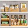 image:imagemDesign Bamboo Stackable Food Storage Organization Bin Basket  Wide Open Front for Kitchen Cabinets Pantry Offices Closets Holds Snacks Dry Goods Packets Spices Teas  Natural Wood