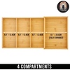 image:imagemDesign Bamboo Wood Expandable Deep Kitchen Drawer Organizer Tray Bin for Kitchen Organize Drawers Counters Shelves Holds Plasticware Lids Towels Utensils Home Sort Collection  Natural