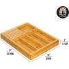 image:imagemDesign Bamboo Wood Expandable Kitchen Drawer Utensil Organizer Tray CutleryKnife Drawer Storage for Kitchen  Holds Cutlery Flatware Silverware Cooking Utensils  Home Sort Collection  Natural
