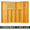 image:imagemDesign Bamboo Wood Expandable Kitchen Drawer Utensil Organizer Tray CutleryKnife Drawer Storage for Kitchen  Holds Cutlery Flatware Silverware Cooking Utensils  Home Sort Collection  Natural