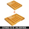 image:imagemDesign Bamboo Wood Expandable Kitchen Drawer Utensil Organizer Tray CutleryKnife Drawer Storage for Kitchen  Holds Cutlery Flatware Silverware Cooking Utensils  Home Sort Collection  Natural