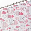 image:imagemDesign Decorative Fish Print  Easy Care Fabric Shower Curtain with Reinforced Buttonholes for Bathroom Showers Stalls and Bathtubs Machine Washable  72 x 72  Pink Multi