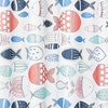 image:imagemDesign Decorative Fish Print  Easy Care Fabric Shower Curtain with Reinforced Buttonholes for Bathroom Showers Stalls and Bathtubs Machine Washable  72 x 72  Bright MultiBright Multi