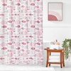 image:imagemDesign Decorative Fish Print  Easy Care Fabric Shower Curtain with Reinforced Buttonholes for Bathroom Showers Stalls and Bathtubs Machine Washable  72 x 72  Pink Multi
