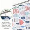 image:imagemDesign Decorative Fish Print  Easy Care Fabric Shower Curtain with Reinforced Buttonholes for Bathroom Showers Stalls and Bathtubs Machine Washable  72 x 72  Bright MultiBright Multi