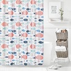 image:imagemDesign Decorative Fish Print  Easy Care Fabric Shower Curtain with Reinforced Buttonholes for Bathroom Showers Stalls and Bathtubs Machine Washable  72 x 72  Bright MultiBright Multi
