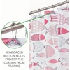 image:imagemDesign Decorative Fish Print  Easy Care Fabric Shower Curtain with Reinforced Buttonholes for Bathroom Showers Stalls and Bathtubs Machine Washable  72 x 72  Pink Multi