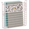 image:imagemDesign Decorative Modern Metal Wall Mount Magazine Holder Organizer  Space Saving Compact Rack for Magazines Books Newspapers Tablets Laptops in Bathroom Family Room Office  Light Pink
