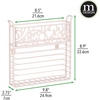 image:imagemDesign Decorative Modern Metal Wall Mount Magazine Holder Organizer  Space Saving Compact Rack for Magazines Books Newspapers Tablets Laptops in Bathroom Family Room Office  Light Pink