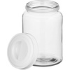 image:imagemDesign Extra Small Storage Glass Canister Airtight Metal Lid for Kitchen Pantry Counter Cabinet Container for Food Snacks Cooking or Baking Supplies Home Sort Collection 2 Pack ClearWhite