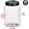image:imagemDesign Extra Small Storage Glass Canister Airtight Metal Lid for Kitchen Pantry Counter Cabinet Container for Food Snacks Cooking or Baking Supplies Home Sort Collection 2 Pack ClearBlack