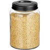 image:imagemDesign Extra Small Storage Glass Canister Airtight Metal Lid for Kitchen Pantry Counter Cabinet Container for Food Snacks Cooking or Baking Supplies Home Sort Collection 2 Pack ClearBlack