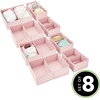 image:imagemDesign Fabric Drawer Organizer Bins KidsBaby Nursery Dresser Closet Shelf Playroom Organization Hold Clothes Toys Diapers Bibs Blankets Set of 2 4 Pack PinkWhite Polka DotPinkWhite