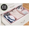 image:imagemDesign Fabric Drawer Organizer Bins KidsBaby Nursery Dresser Closet Shelf Playroom Organization Hold Clothes Toys Diapers Bibs Blankets Set of 2 4 Pack PinkWhite Polka DotPinkWhite