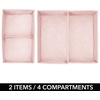 image:imagemDesign Fabric Drawer Organizer Bins KidsBaby Nursery Dresser Closet Shelf Playroom Organization Hold Clothes Toys Diapers Bibs Blankets Set of 2 4 Pack PinkWhite Polka DotPinkWhite