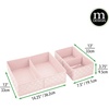 image:imagemDesign Fabric Drawer Organizer Bins KidsBaby Nursery Dresser Closet Shelf Playroom Organization Hold Clothes Toys Diapers Bibs Blankets Set of 2 4 Pack PinkWhite Polka DotPinkWhite