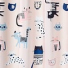 image:imagemDesign Fabric Shower Curtain 72 x 72 Machine Washable Quality Reinforced Buttonholes for Bathroom Guest Bath Stalls Tubs  Kitties Design  Pink