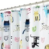 image:imagemDesign Fabric Shower Curtain 72 x 72 Machine Washable Quality Reinforced Buttonholes for Bathroom Guest Bath Stalls Tubs  Kitties Design  White