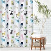image:imagemDesign Fabric Shower Curtain 72 x 72 Machine Washable Quality Reinforced Buttonholes for Bathroom Guest Bath Stalls Tubs  Kitties Design  White