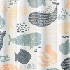 image:imagemDesign Fabric Shower Curtain 72 x 72 Machine Washable Quality Reinforced Buttonholes for Bathroom Guest Bath Stalls Tubs  Whales Design  Beige