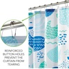 image:imagemDesign Fabric Shower Curtain 72 x 72 Machine Washable Quality Reinforced Buttonholes for Bathroom Guest Bath Stalls Tubs  Whales Design  Blues