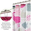 image:imagemDesign Fabric Shower Curtain 72 x 72 Machine Washable Quality Reinforced Buttonholes for Bathroom Guest Bath Stalls Tubs  Whales Design  Pink