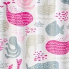 image:imagemDesign Fabric Shower Curtain 72 x 72 Machine Washable Quality Reinforced Buttonholes for Bathroom Guest Bath Stalls Tubs  Whales Design  Pink