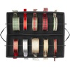 image:imagemDesign GiftWrapping Ribbon Storage Box wHandles  Holiday Bow Organizer Container wLid amp Christmas Ribbon Holder  Gift Storage Tote Bin and Bow Station  14 x 11 x 5  Buffalo Plaid BlackWhite