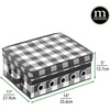 image:imagemDesign GiftWrapping Ribbon Storage Box wHandles  Holiday Bow Organizer Container wLid amp Christmas Ribbon Holder  Gift Storage Tote Bin and Bow Station  14 x 11 x 5  Buffalo Plaid BlackWhite