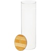 image:imagemDesign Glass Extra Large Storage Canister with Airtight Bamboo Lid for Kitchen Pantry Counter or Cabinet Holds Food Snacks Cooking Supplies Home Sort Collection 2 Pack ClearNatural