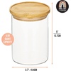 image:imagemDesign Glass Medium Storage Canister wAirtight Bamboo Lid for Kitchen Pantry Counter Cabinet Holds Food Snacks Cooking or Baking Supplies Home Sort Collection 2 Pack ClearNatural