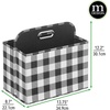 image:imagemDesign Holiday Storage Box for Gift Wrapping and Bows with Compartments and Handle  Christmas Organizer Tote for Ribbons  Divided Container for Crafts and Stationary  Buffalo Plaid BlackWhite