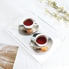 image:imagemDesign Large Modern Acrylic Rectangular Decorative Kitchen Serving Tray with BuiltIn Handles  Serve Food Tea Coffee Breakfast Snacks Cheese Appetizers and Drinks  2 Pack  Clear