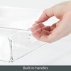 image:imagemDesign Large Modern Acrylic Rectangular Decorative Kitchen Serving Tray with BuiltIn Handles  Serve Food Tea Coffee Breakfast Snacks Cheese Appetizers and Drinks  2 Pack  Clear