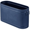 image:imagemDesign Large Steel Free Standing Toilet Paper Organizer 6Roll Tissue Storage Holder Container Bin for Bathroom Floor Fits Under Sink Vanity Shelf In Cabinet or Corner Oscar Collection  BlackNavy