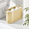 image:imagemDesign Large Steel Free Standing Toilet Paper Organizer 6Roll Tissue Storage Holder Container Bin for Bathroom Floor Fits Under Sink Vanity Shelf In Cabinet or Corner Oscar Collection  BlackSoft Brass