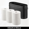 image:imagemDesign Large Steel Free Standing Toilet Paper Organizer 6Roll Tissue Storage Holder Container Bin for Bathroom Floor Fits Under Sink Vanity Shelf In Cabinet or Corner Oscar Collection  BlackBlack