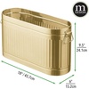 image:imagemDesign Large Steel Free Standing Toilet Paper Organizer 6Roll Tissue Storage Holder Container Bin for Bathroom Floor Fits Under Sink Vanity Shelf In Cabinet or Corner Oscar Collection  BlackSoft Brass