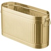 image:imagemDesign Large Steel Free Standing Toilet Paper Organizer 6Roll Tissue Storage Holder Container Bin for Bathroom Floor Fits Under Sink Vanity Shelf In Cabinet or Corner Oscar Collection  BlackSoft Brass